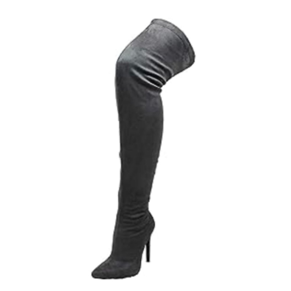 Liliana Pointy Toe Gisele Thigh High Stiletto Boot - Size 8